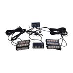 Space 7 Fonksiyonlu Çakar Lamba 12-30v 6 Led 6 Adet Kırmızı Mavi Beyaz Set / Lapa550