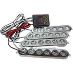 Space Çakar Lamba 6x4 LED Kırmızı Mavi 12-24V / LAPA536-3 - - - Kırmızı - Mavi