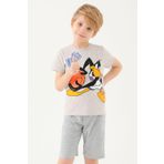 Space Jam L1584-2 Koyu Bej Melanj Erkek Çocuk T-Shirt