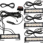 Space LAPA196 Power LED 4'lü Sarı Beyaz 12-24 V Çakar Lamba