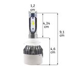 Space Led Far Ampulü Çift Renk Sarı/Beyaz H8-36W-4800LM-12V / LAAM495-1
