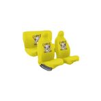Space Mirsepet Chevrolet Rezzo İle Uyumlu Oto Koltuk Kılıfı Sarı Penye Kahve Tasarım Logo Dtf Baskı