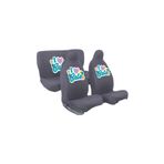 Space Mirsepet Tasarım Logo Oto Koltuk Kılıfı Fiat/Tofaş Murat 124 İle Uyumlu i Love Cats Kedi Baskılı Penye Kumaş Gri
