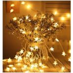 Space Shop Egitimstandi Dekoratif 5 Metre 20 Adet Yıldızlı Ip LED Işık - Fişli Yıldız LED Süs Günışığı - Beyaz - 1 - 10 W