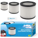 SpaceTent 3 PAKET 90398 Mağaza Vac Filtreleri TİP AA Kartuş Filtreler, PART # 9039800 9039833, Çoğu 4 Galon ve Daha Az Islak Kuru Vakumlara Uygun