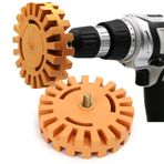 Spacnana Etiket Çıkarma Tekerleği, Etiket Çıkarma Tekerleği, 4 inç Kauçuk Silgi Tekerleği Yapışkan Film Tutkal Sökücü Pnömatik Çıkartma Boya Temizleyici Disk, Yapışkan sökücü