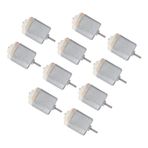 Spacnana Mini Elektrik Motoru Yüksek Hızlı Düşük Gürültülü DC Motorlar Alüminyum Alaşımlı Çıkış Oyuncak Uzaktan Kumanda Arabalar Için Koordinasyon (WHITE)