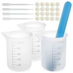 Spactz Silikon ölçüm bardağı seti, silikon buz çubuk çırpma, pipet, epoksi reçine karıştırmak için parmak astarı, kalıplar