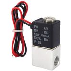 Spactz Solenoid Valf DC12 V 1/4 İnç Normal Kapalı Doğrudan Etkili Pnömatik Valfler Su Hava Gazı için 2 Yollu 2 Yollu