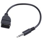 Spactz USB soketi, veri ve şarj kablosu için 3,5 mm jak fişi