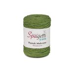 Spagettiyarn Yağ Yeşil Pamuk Makrome Ip