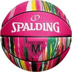 Spalding 2021 Marble Series Pembe Basket Topu 7 Numara Dayanıklı Kauçuk Malzeme ile Dış Mekan Kullanımı 84-402Z