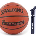 Spalding Basketbol Rebound 5 Combo (Spalding NBA Rebound tuğlası, tuğla, Boyut 5 + Niva Ball Air pompa)