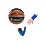 SPALDING Basketbol Topu Tf150 7 Euroleague Tf150 7+basketbol Kolluğu+havlu Bıleklık