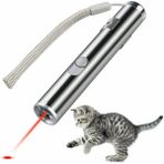 Span USB Şarj Edilebilir Pet Oyuncaklar Kedi Eğitim Oyuncak Lazer Pointer ile LED El Feneri (Yurt Dışından) - Gri