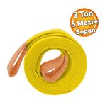 Spanzet Sarı Renk 3 Ton 5 Metre Dokuma Sapan Polyester Sağlam Yük Kaldırma Taşıma İndirme Halat