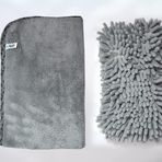 Spark 2'li Set Mikrofiber Büyük Boy Peluş Oto Kurulama Bezi ve Yıkama & Temizlik Süngeri
