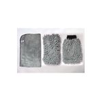 Spark 3'lü Set Mikrofiber Peluş Oto Kurulama Bezi & Yıkama Süngeri & Temizlik Eldiveni