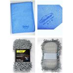 Spark 7040 Şönil Oto Yıkama Süngeri Ve Polikur 3356 Mikrofiber Güderi Oto Kurulama Bezi 2'li Set