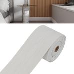 Sparklenut Kendinden yapışkanlı bordür, duvar kağıdı bordürü, dekoratif duvar çıkartması bordür, PVC kalınlaştırılmış bordür, bordür, banyo, mutfak, oturma odası için duvar çıkartması (akçaağaç beyazı 5 m x 10