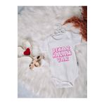 SPARKLY BABY ORGANİK %100 PAMUKLU BEKAR HALAM VAR BASKILI Bebek Body Çıtçıtlı Badi