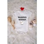 SPARKLY BABY ORGANİK %100 PAMUKLU HALASININ KUZUSU BASKILI Bebek Body Çıtçıtlı Badi