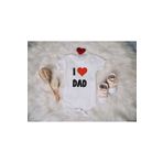 SPARKLY BABY Organik %100 Pamuklu I Dad Baskılı Bebek Body Çıtçıtlı Badi