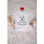 SPARKLY BABY ORGANİK %100 PAMUKLU MAAŞINI YEMEYE GELDİM BASKILI Bebek Body Çıtçıtlı Badi