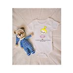 SPARKLY BABY ORGANİK %100 PAMUKLU TEYZE BASKILI Bebek Body Çıtçıtlı Badi