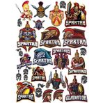 Spartalı Savaşçı Sticker Set 1 20 Parça Telefon, Tablet, Defter, Laptop Sticker