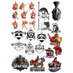 Spartan Savaşçı Sticker Set-2 15 Parça Telefon, Tablet, Defter, Laptop Sticker
