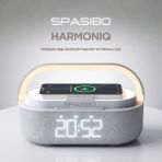 Spasibo Harmoniq Çok Fonksiyonlu Multimedya Istasyonu: Kablosuz Şarj, Bluetooth Hoparlör ve Ambiyans Aydınlatma - Beyaz