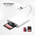 Spasibo Port Sdconnect | Lightning - Sd Kart ve Micro Sd Kart Okuyucu ile iPhone & Ipad’e Hızlı Fotoğraf ve Video Aktarımı