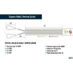 SPC1216-26B Çelik Kablo / Hortum Çorabı - Gümüş Grisi