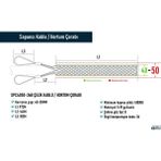 SPC4050-36B Çelik Kablo / Hortum Çorabı - Gümüş Grisi