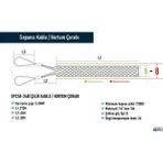 SPC58-24Bİ Çelik Kablo / Hortum Çorabı 316 Inox - Gümüş Grisi
