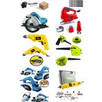 Spech Power Hava Kompresörü + Daire Testere + Dekupaj + Çift Bıçak Planya Rende + 500 Watt Gravür + Matkap