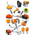 Spech Power U.S.A 2.1 Hp Benzinli Yan Tipi Ot Çalı Çim Tırpan Makinesi Çim Biçme Tırpanı + Canavar Başlık