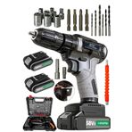 Spech Power Usa 58 Vf 12 Ah Bakır Sargılı Motor Çelik Şanzuman 2 Akülü Matkap Şarjlı Vidalama Matkap