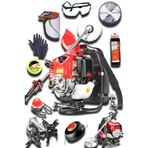 Spech Power Usa Çelik Piston 2.4 Hp Benzinli Sırt Tipi Çim Çalı Ot Biçme Tırpan Makinesi