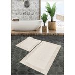 Special 2'li Osmanlı Desen Pamuklu Klozet Takımı Krem Pamuk 60 x 100 / 50 x 60 CM Krem