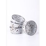 Speckles Emaye 4’lü kase Çerezlik, Kahvaltılık, Reçellik, Zeytinlik, Sunumluk Seti 8cm 200 ml