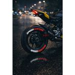 Speed Hunters Kırmızı Motosiklet Ve Otomobil Araç 3d Oto Lastik Yazısı 4 Adet Sticker Arma Seti