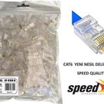 Speed SP-U100 D Cat6 100 Adet Yeni Nesil Delikli RJ45 Konnektör