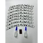 Speedhunter 8 Adet Lastik Yazısı Motosiklet ve Otomobil Lastik Yazısı Sticker - 1 - Beyaz