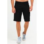 Speedlife Siyah Regular Fit Örgü Desen Micro Fermuarlı Cep Erkek Şort - XE0213 - 2XL