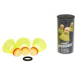 Speedminton Night Speeder – 3'lü paket parlak Speed Badminton/Crossminton topları, rüzgar halkası dahil