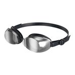 Speedo Jet 2.0 üniseks yetişkin yüzücü gözlüğü | yüzme | gelişmiş görüş yüzücü gözlüğü, siyah/krom, standart beden