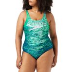 Speedo Kadın dijital placement U sırt tek parça mayo