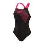 Speedo Kadın Medley Medalist Mayo, siyah / pembe, 8